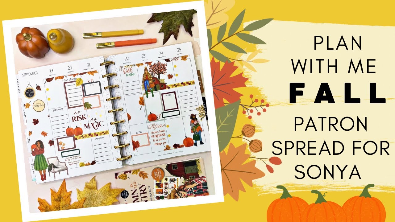 PLAN WITH ME | FALL RONGRONG PATRON SPREAD FOR SONYA | RONGRONG | THE HAPPY PLANNER