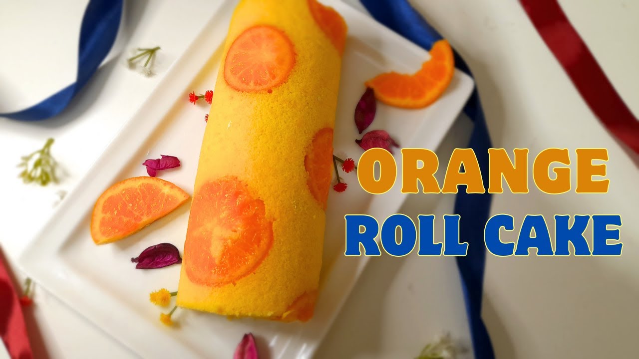 Perfect and Delicious Orange Roll cake |Orange Swiss Roll Cake |fatimacuisine2020