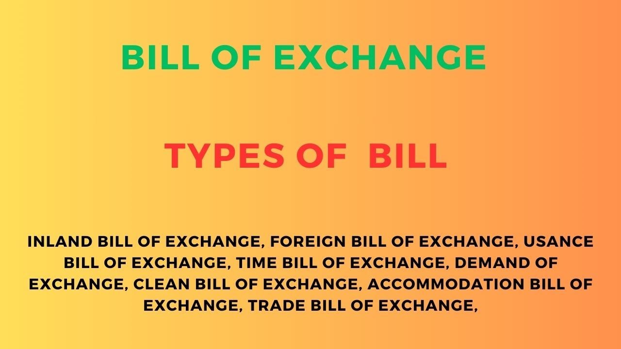 Types of Bills of Exchange | Kinds of Bill of Exchange | Forms of Bills of Exchange in Hind / Urdu