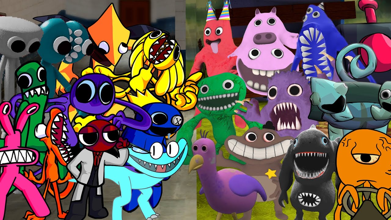 [Chapter 2] FNF 2D All Rainbow Friends Vs All Garten of Banban -fnf Roblox Mod -Friday Night Funkin'
