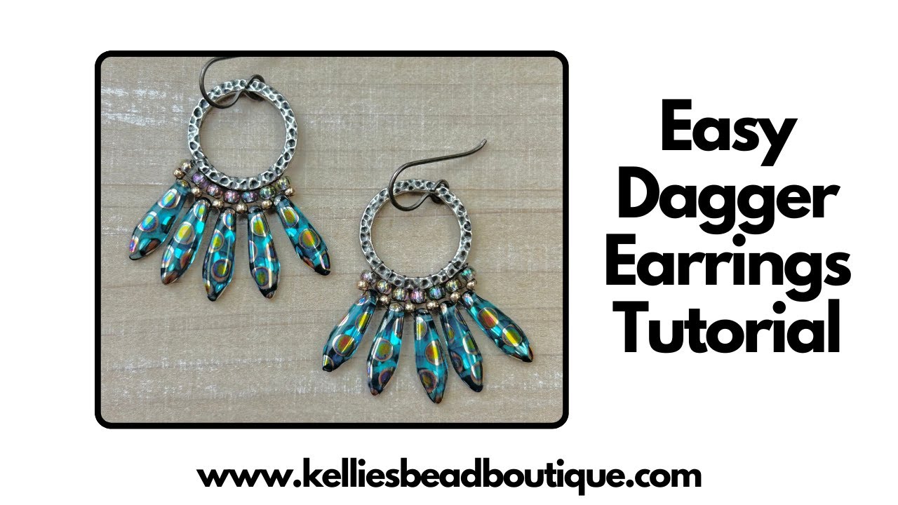 EASY Czech Glass Dagger Earrings Tutorial | If I can do it anyone can!