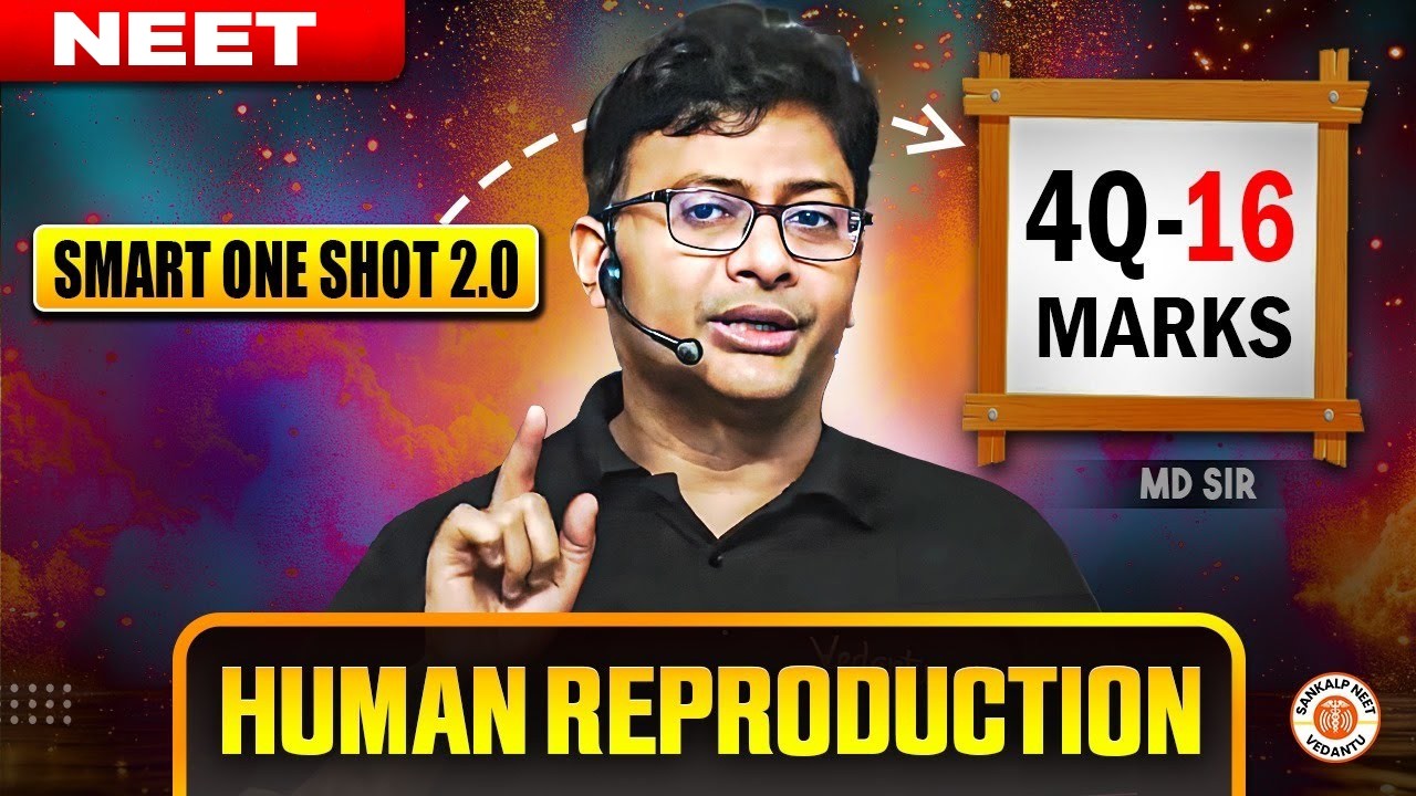 HUMAN REPRODUCTION CLASS 12 SMART ONE SHOT | COMPLETE CHAPTER REVISION | NEET 2025 | BY MD SIR