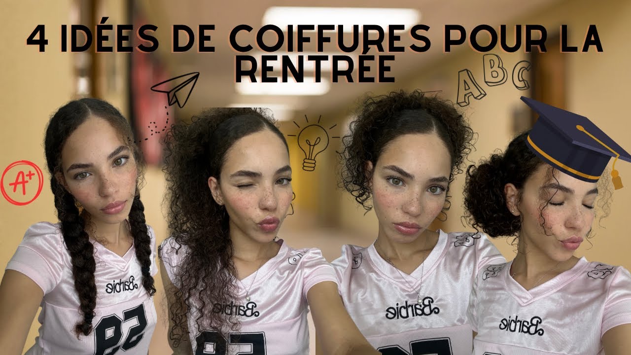 4 COIFFURES FACILE À FAIRE POUR LA RENTRÉE  !! 🏫📚