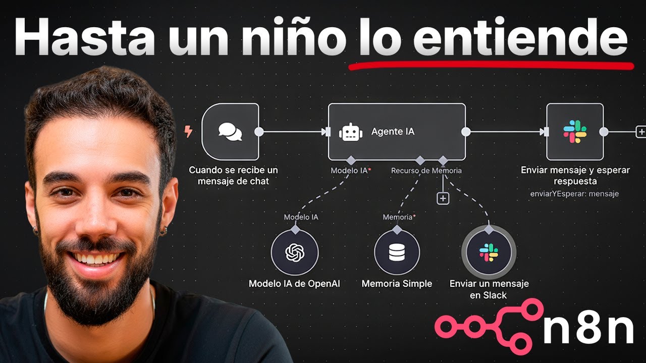 Como enseñaría a un niño de 10 años a Crear Agentes de IA (Sin Código, n8n)