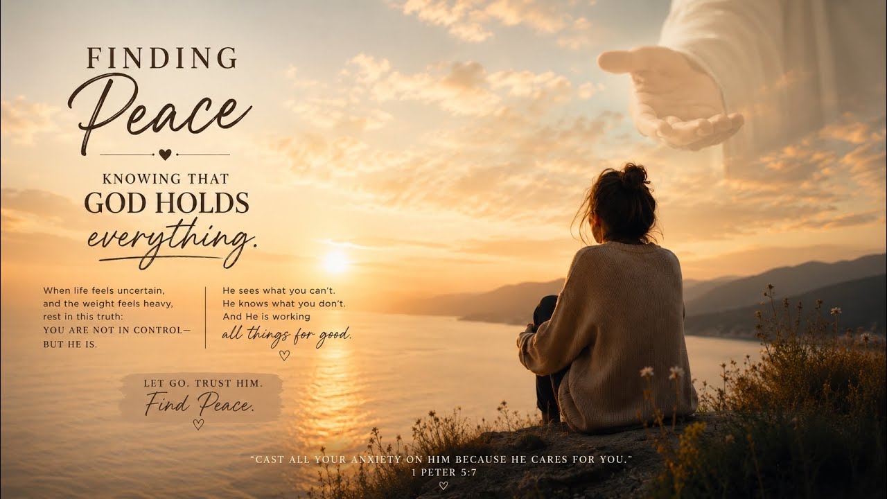 Finding Peace Knowing God Holds Everything!!