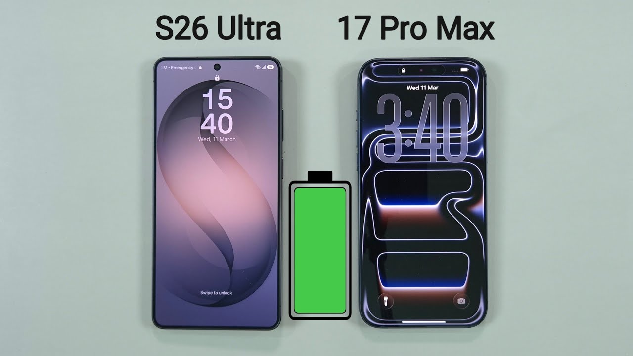 S26 Ultra vs iPhone 17 Pro Max Battery Test | Battery Drain Test