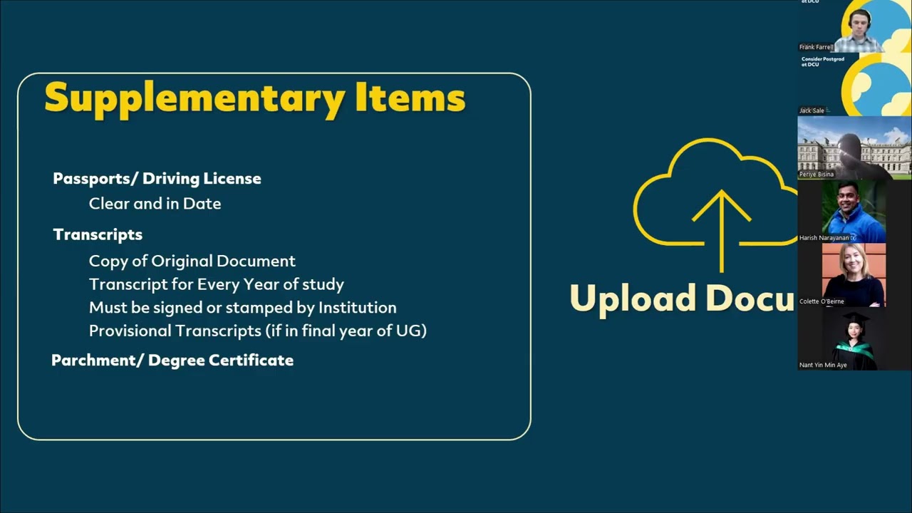 A Guide to the Application Process - DCU Virtual Postgraduate Information Evening