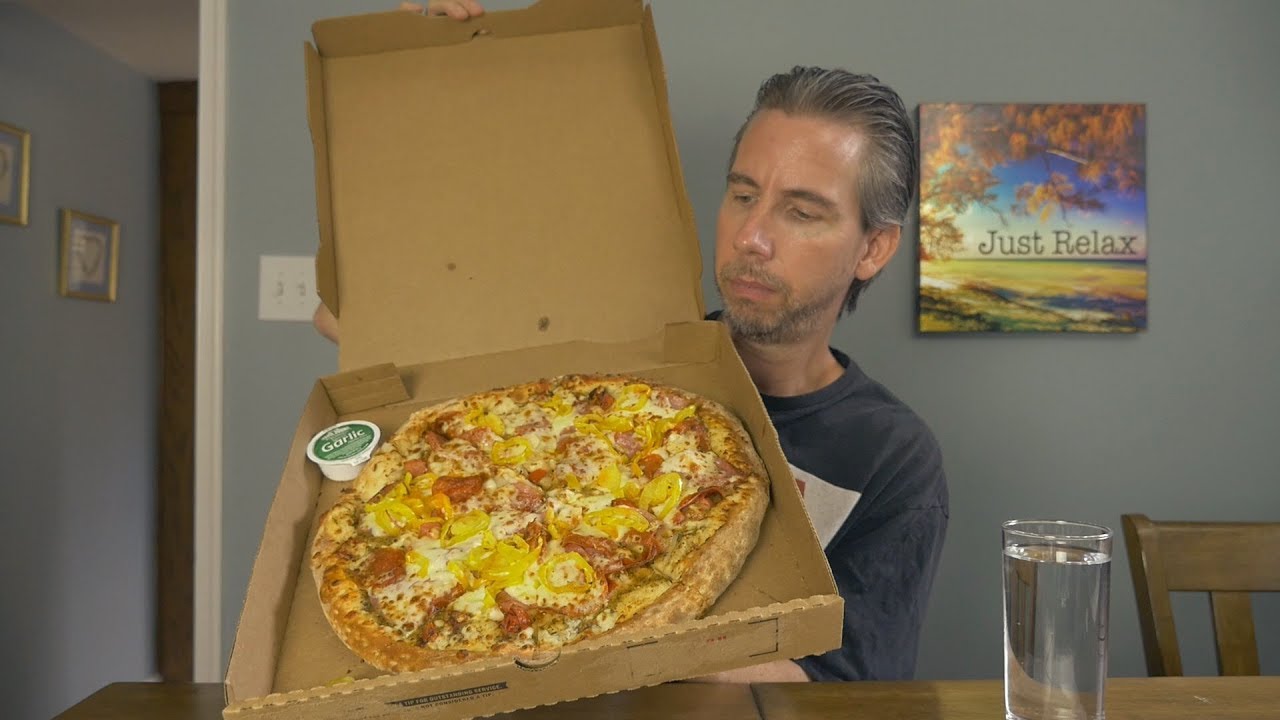 Let's Eat! Papa John's Italian Hero Pizza | ASMR