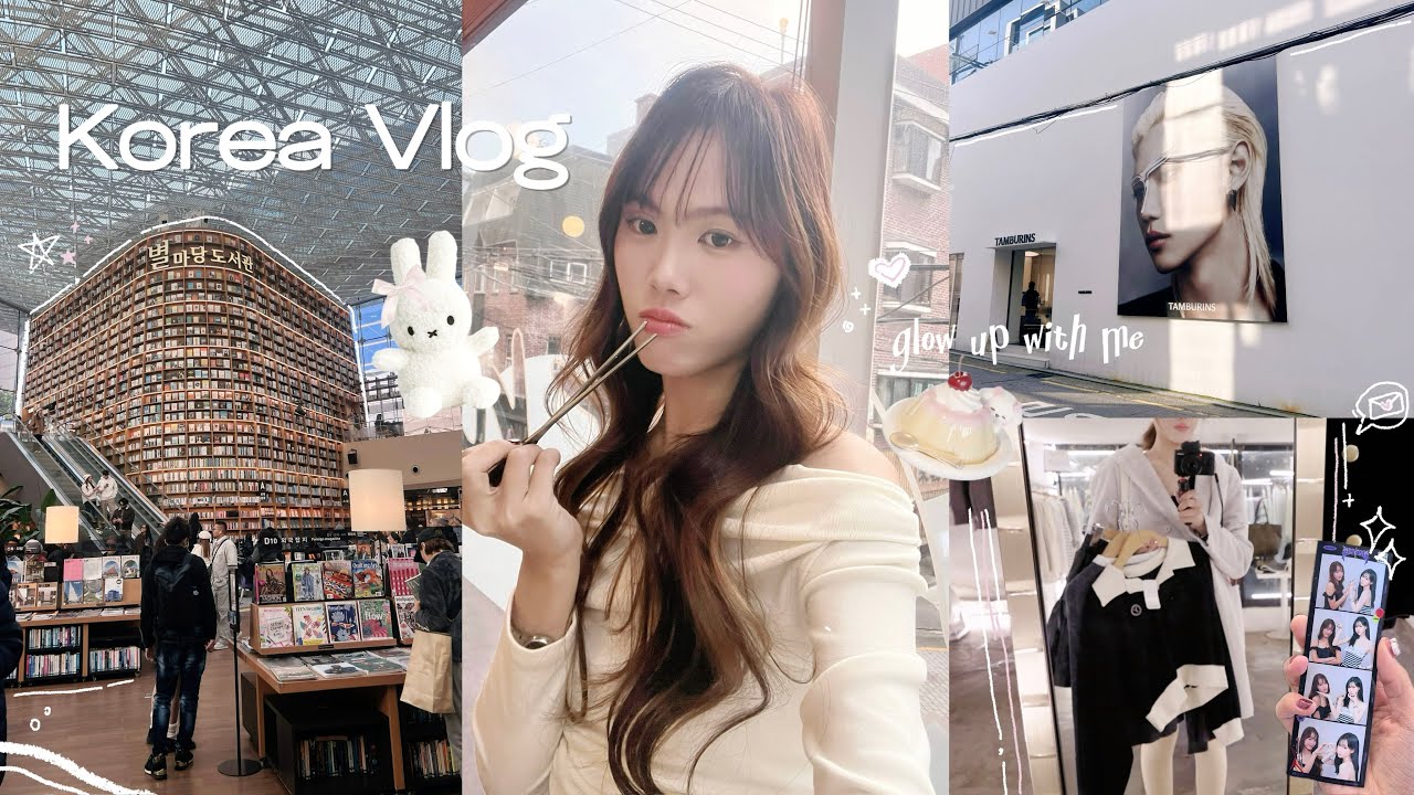 Korea VLOG🪽best kbbq, hello kitty nails, shopping in hongdae, k-beauty, ocean themed cafe