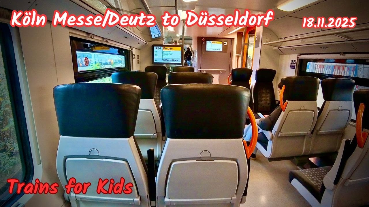 Köln Messe/Deutz station  to Düsseldorf on Deutsche Bahn Regional services(Re 6) 🚞 Regional trains
