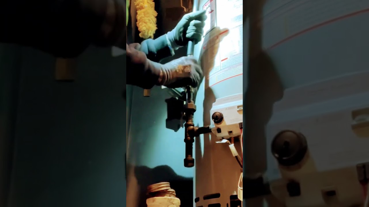 Sediment trap, union, gas shutoff, trac pipe. #plumber #waterheater #fyp