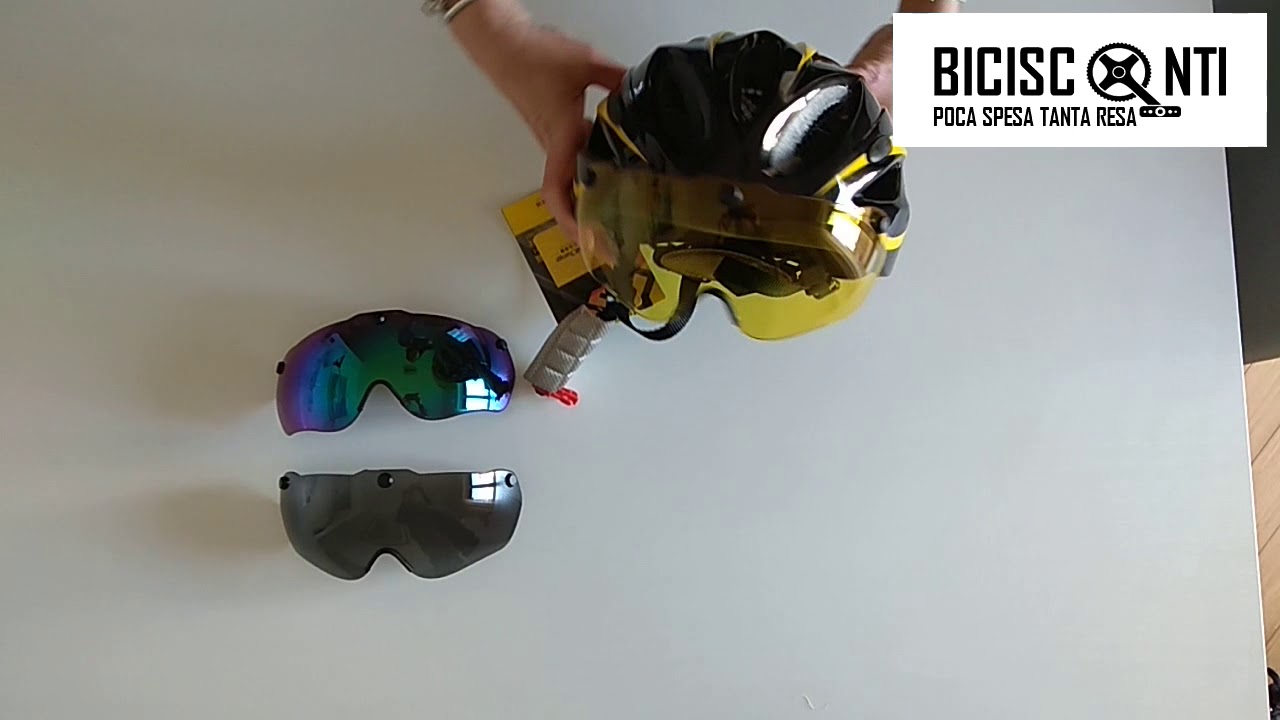 casco coolchange con lenti magnetiche -bicisconti.it