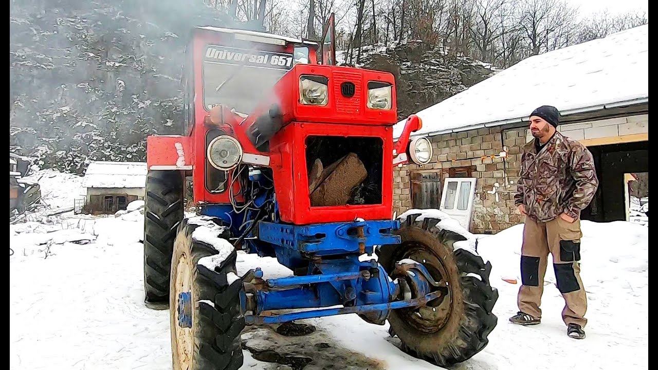 Tractor UTB 651-O bijuterie 4X4 cu două bujii incandescente pornește la -15C ❄💥