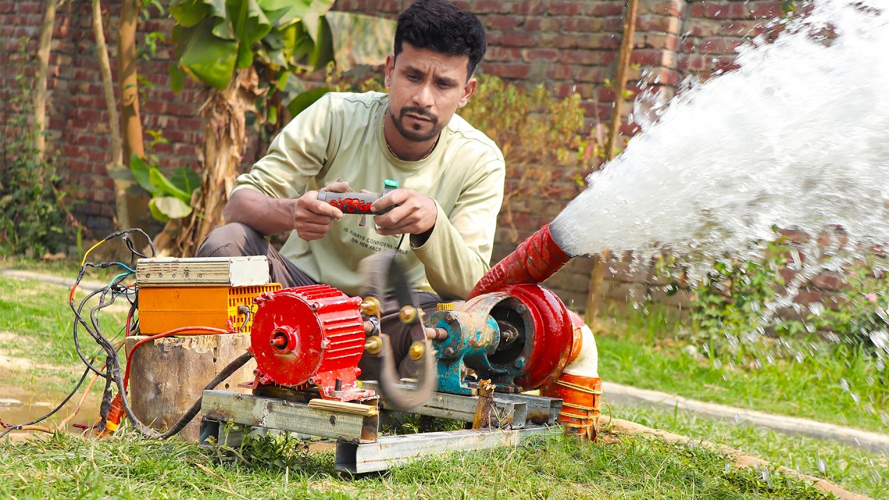 Creative DIY Idea:  How to Make POWERFUL Water Pump!