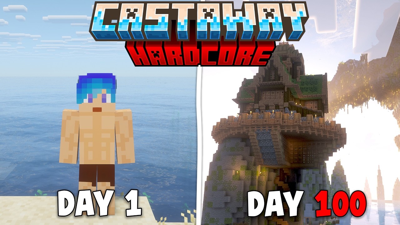 100 Hari Minecraft Hardcore Terdampar di Pulau