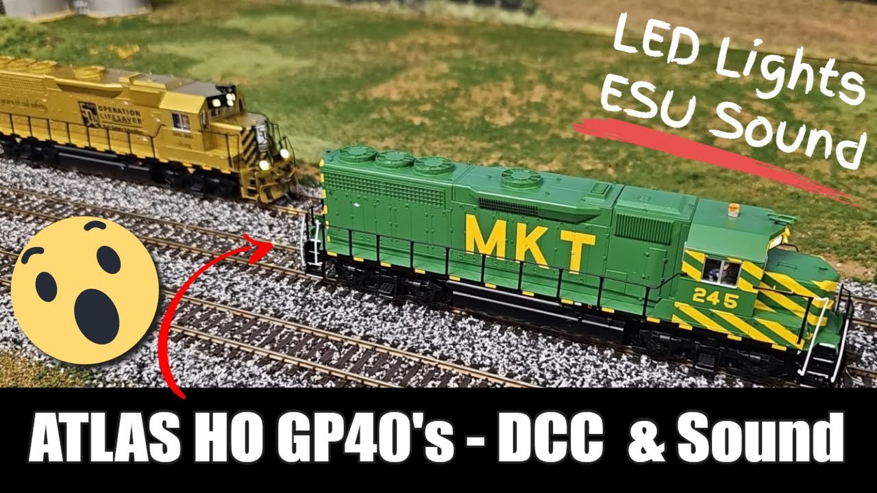 Atlas HO GP40: DCC Sound, LED Lights | 50th Anniversary Golden Operation Life Saver & MKT Schemes!