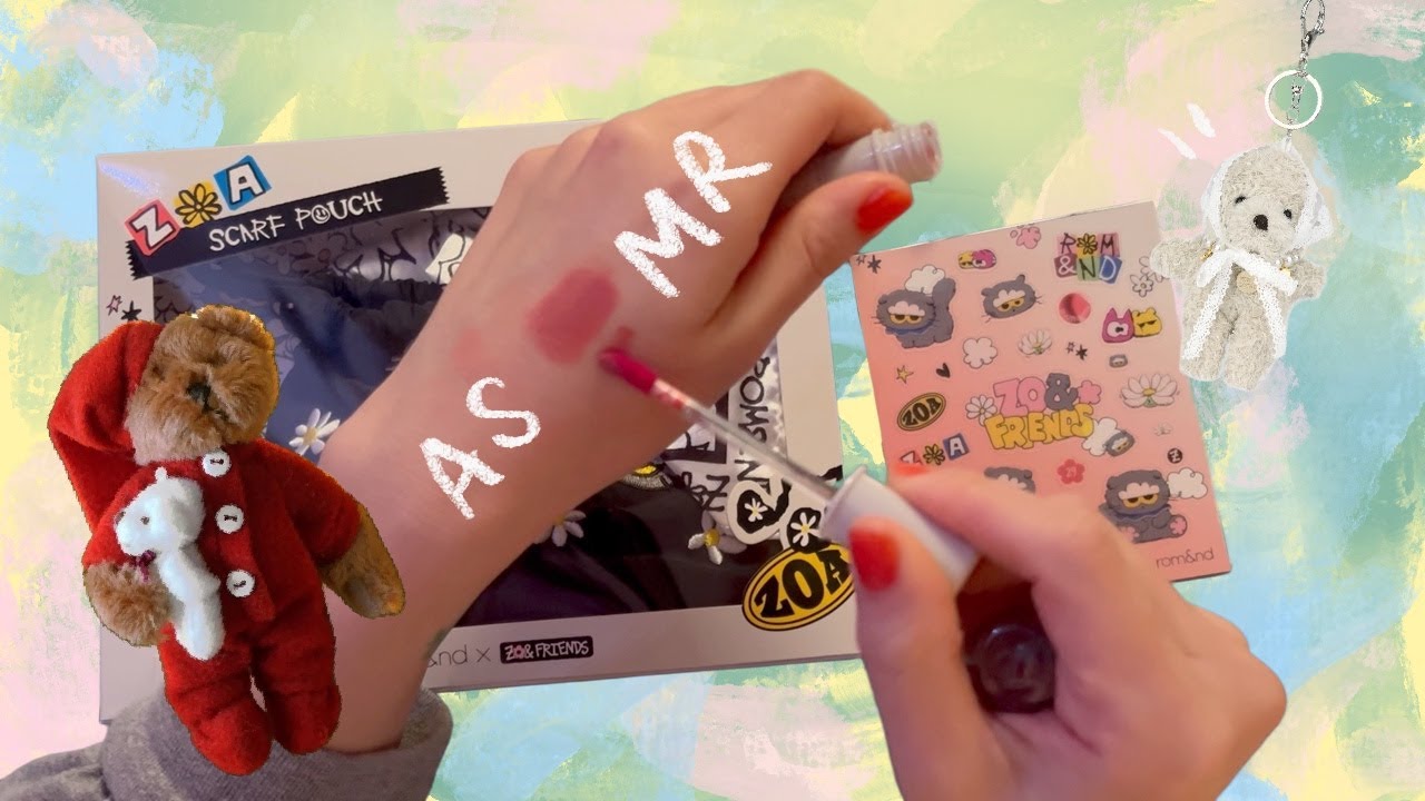 ASMR Unboxing xmas haul from Korea - pt 1
