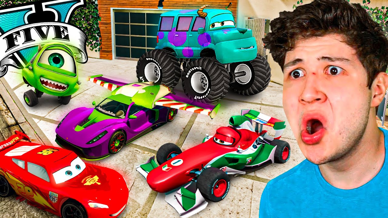 ROBANDO COCHES de DISNEY en GTA 5! 🧙&zwj;♂️🎬 (Mods)