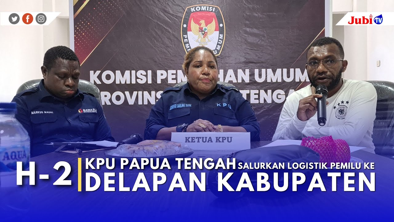 H-2, KPU PAPUA TENGAH SALURKAN LOGISTIK PEMILU KE DELAPAN KABUPATEN
