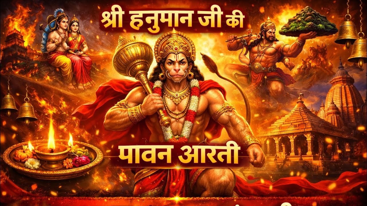 श्री हनुमान जी की पावन आरती 🙏 | जय हनुमान जय बजरंगबली