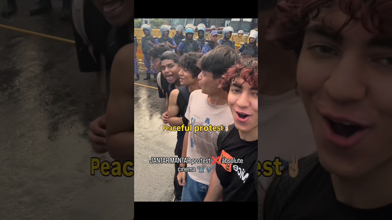 Genz's core😁😃 #delhi #protest #genz  #yt #support #youtubeshorts