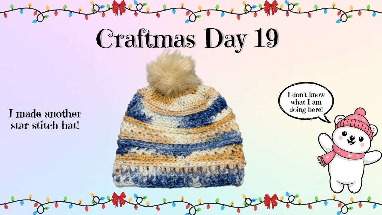 Рождественский день рукоделия, 19-й день: Вязание шапки в форме звезды крючком | Рождественский п...