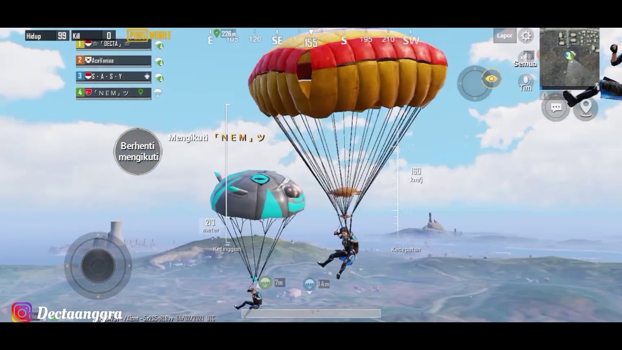Parasut PUBG x Burger King || Game Play