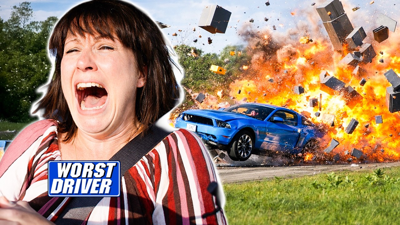 Самый хаотичный тест на маневрирование в истории худшего водителя Канады.