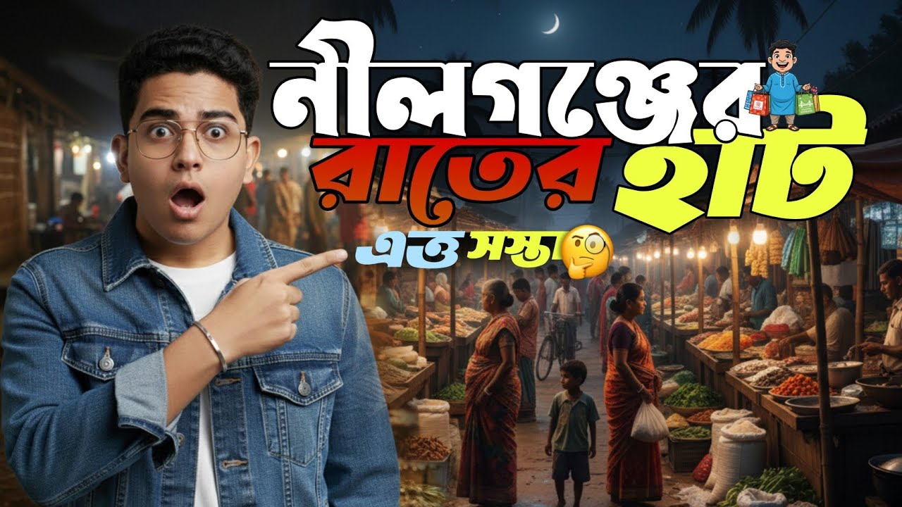 রাতের অন্ধকারে জমজমাট বাজার! নীলগঞ্জের রাতের হাটের অভিজ্ঞতা! Nilganj Hat:A Hidden Gem for Shoppers!✨