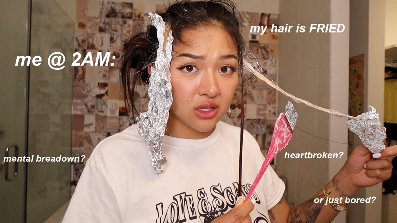 IMPULSIVELY BLEACHING MY HAIR AT 2AM... (Brad Mondo don't watch)