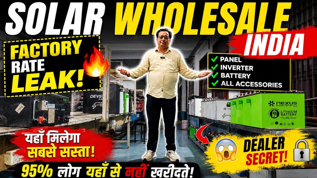 Solar Products Wholesale India 🇮🇳 | Where to Buy Solar Panels, Inverters, and Batteries at Factor...