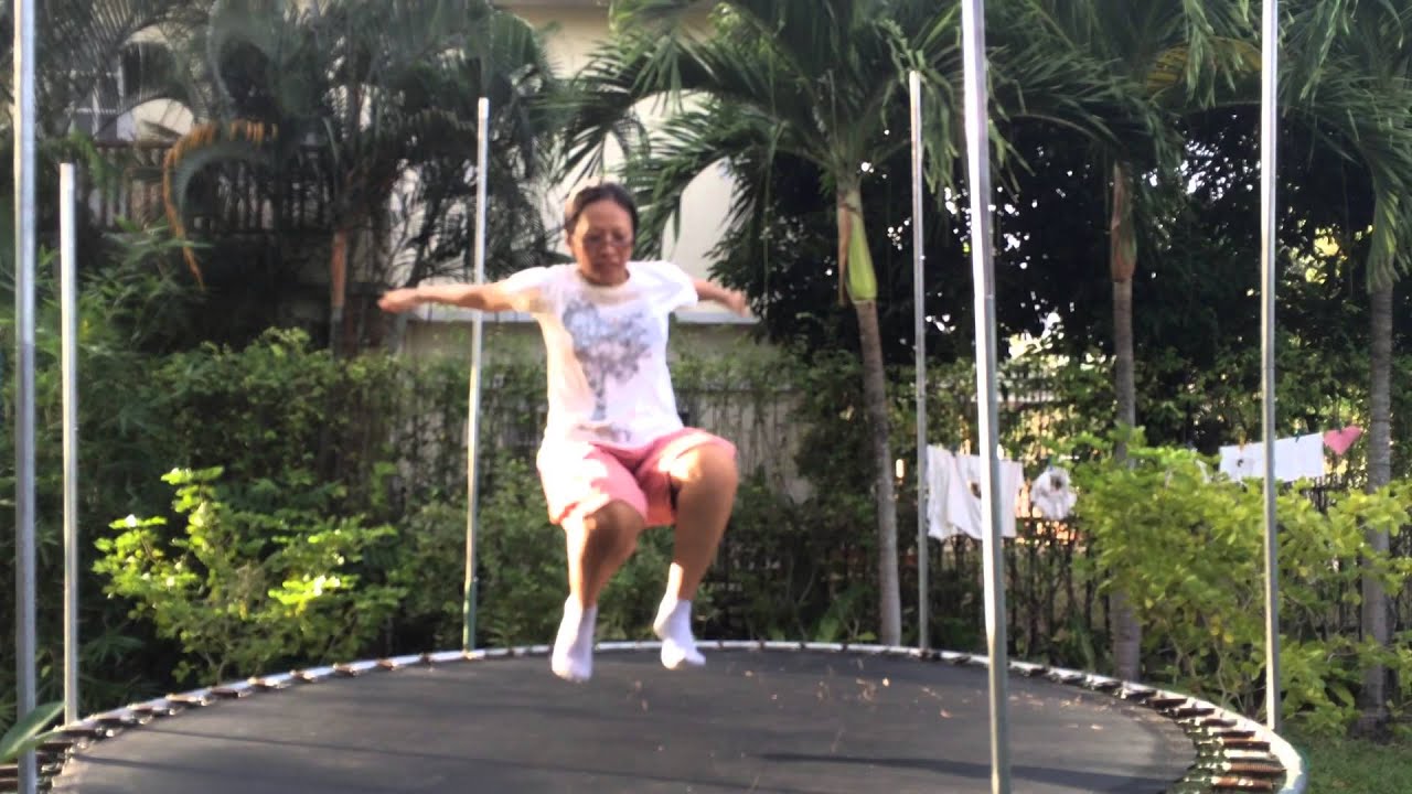 trampoline - butt jump