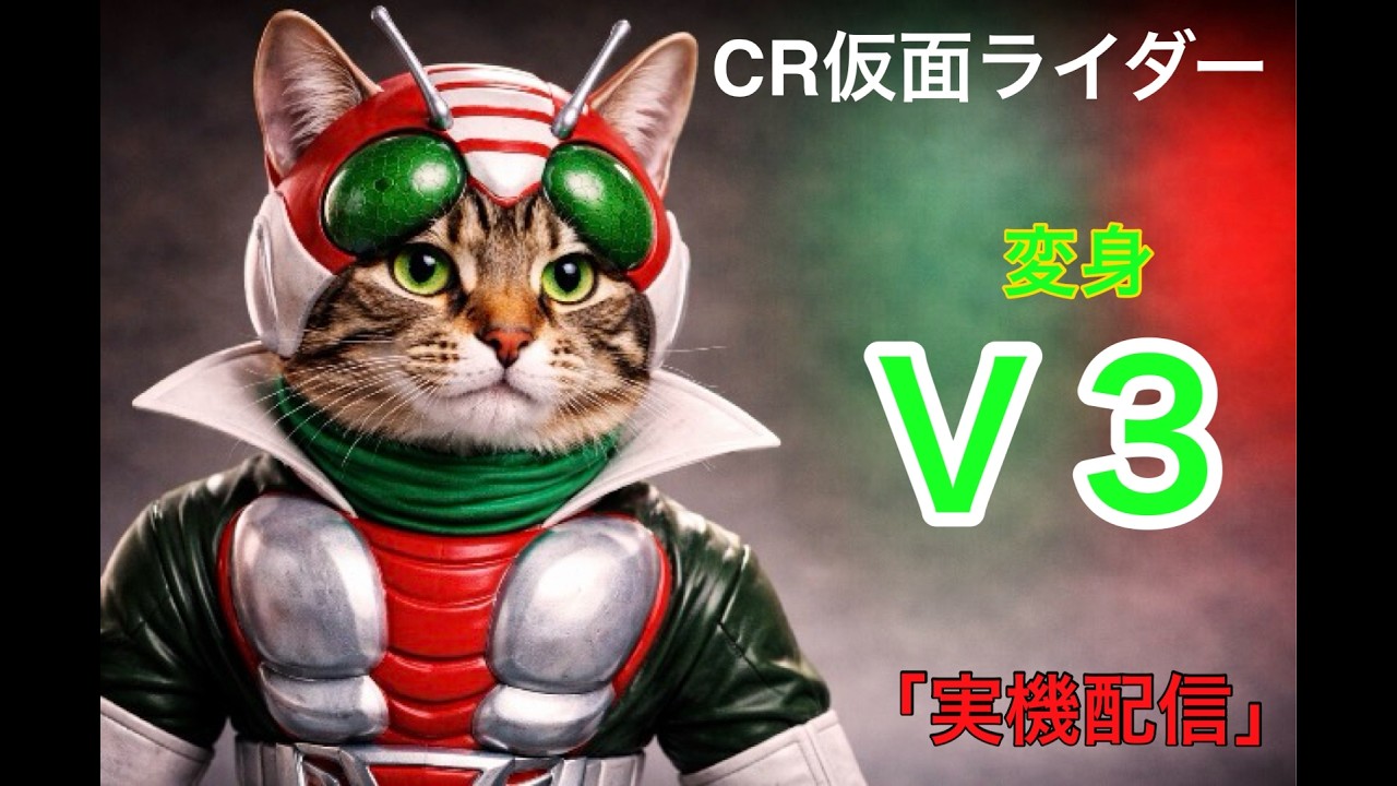 パチンコ実機ライブ配信：ＣＲ  ぱちんこ 仮面ライダーＶ３ #パチンコ #パチンコ実機