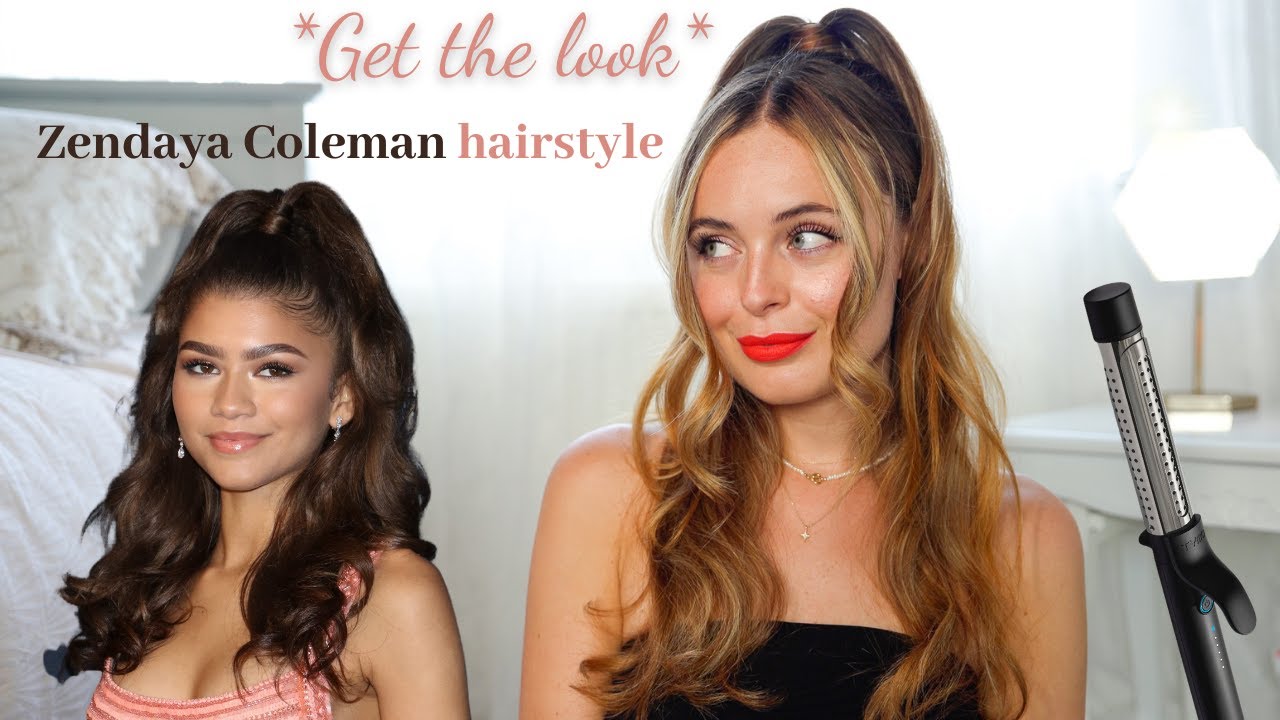 How to curl your hair with a CLAMP CURLING IRON | Testing the TYMO AQUA |I'm a celeb Zendaya Coleman
