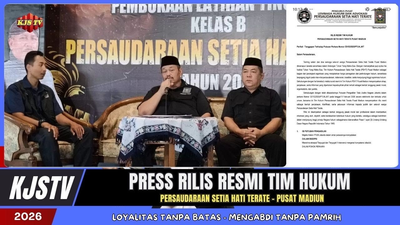🇮🇩 Pernyataan Resmi Tim Hukum PSHT Pusat Madiun 