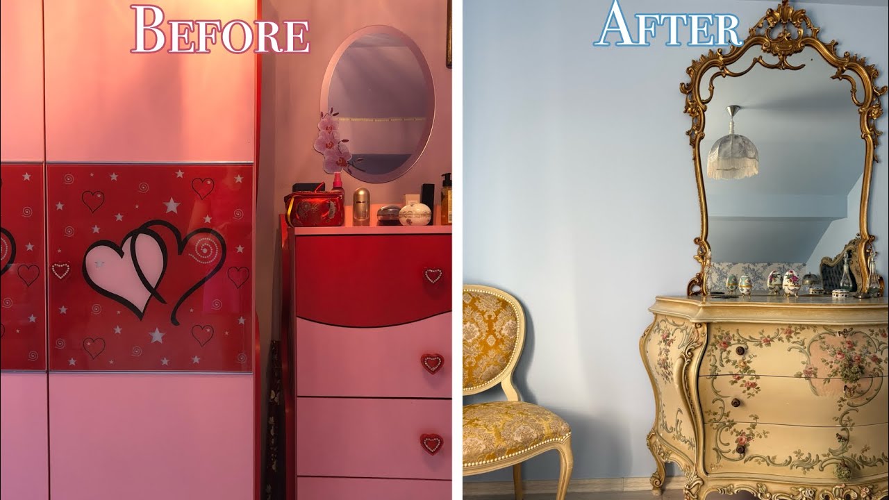 Transformarea CAMEREI mele într-un dormitor VINTAGE | Renovăm și decorăm împreună | Sara 
