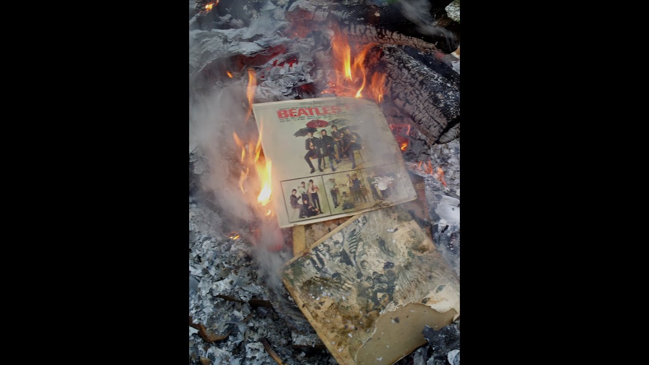 beatles albums burning
