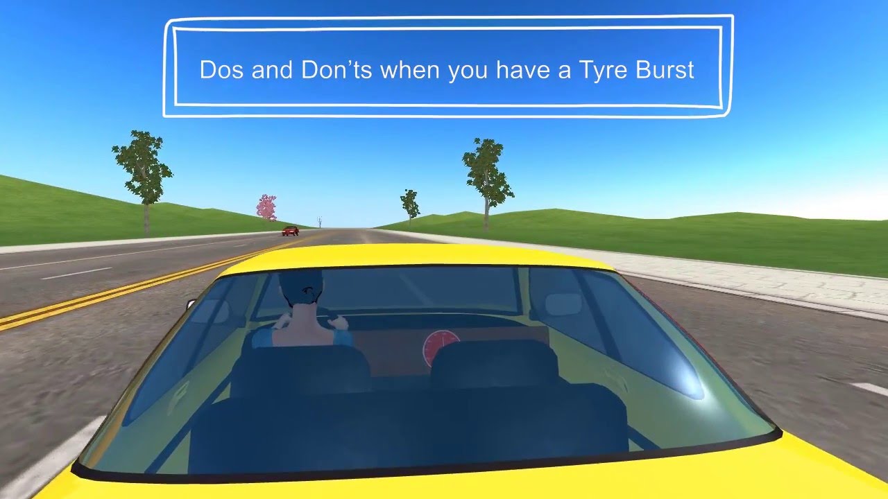 Handling a Car Tyre Burst