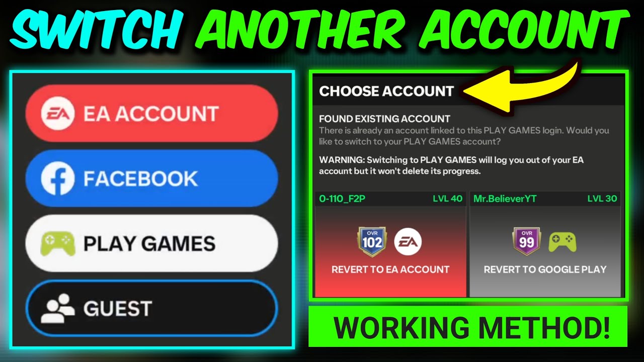 How to Switch FC Mobile Account | Play Multiple Accounts in Same Phone | Believers Hub