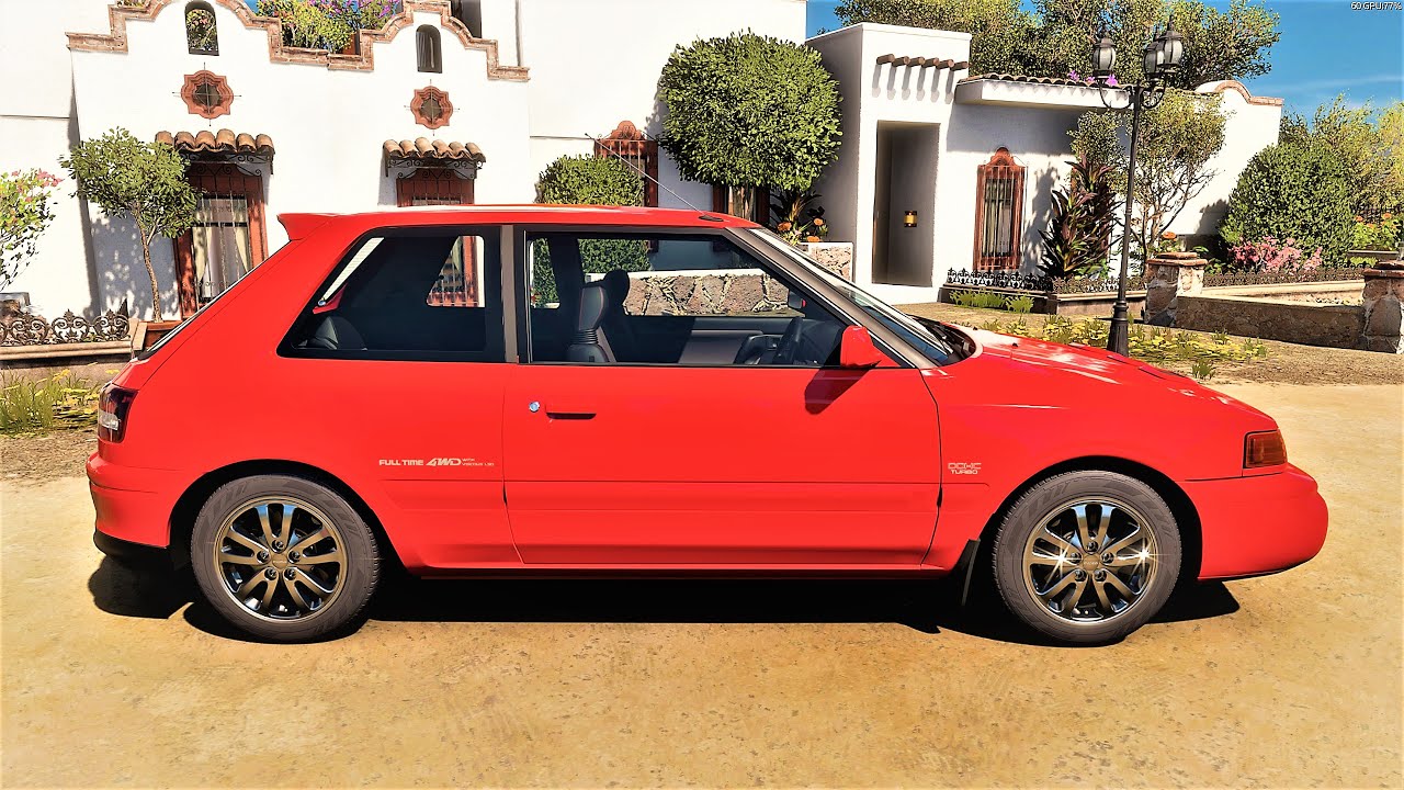 Forza Horizon 5 . Mazda 323 GT-R 1992 . Car Show Speed Jump Crash Test Drive .