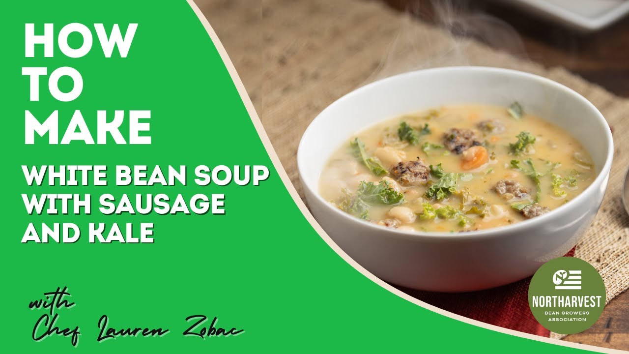 Easy White Bean Soup Recipe With Sausage and Kale - Courtesy of NBGA & Chef Lauren Zobac