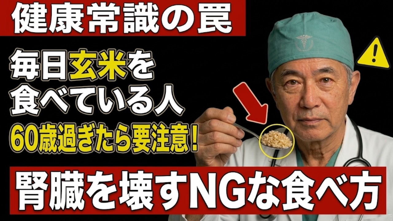 【健康の嘘】毎日「玄米」を食べている人へ。60歳を過ぎて腎臓を壊す絶対NGな食べ方