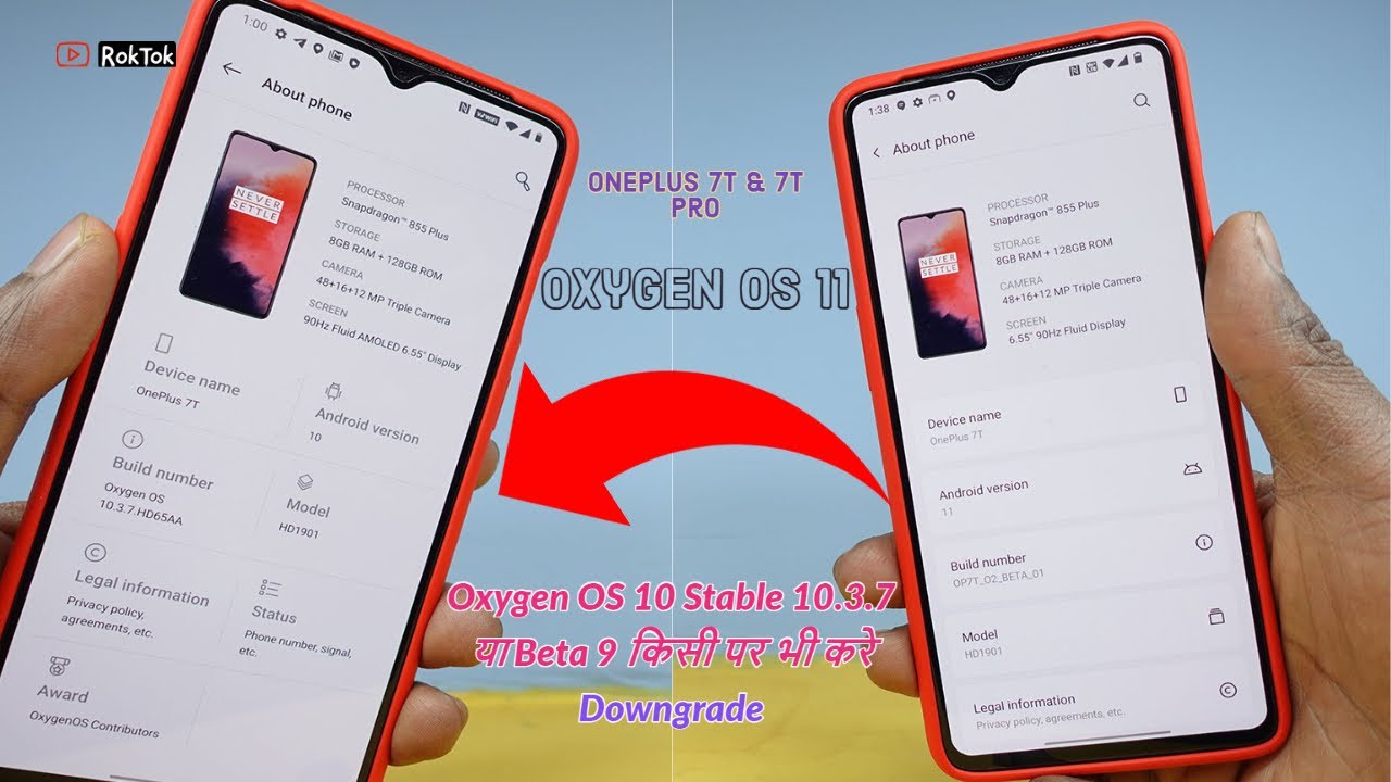 OnePlus 7T | Oxygen OS 11 to Stable 10.3.7 ya Beta 9 Downgrade Tutorials...
