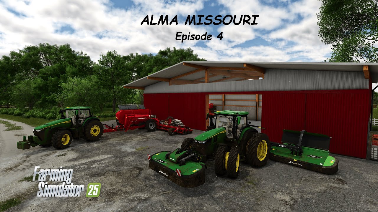 Mowinig & Tedding GRASS, Planting CORN & SOYBEANS | Alma Missouri | FS25 | Episode #4