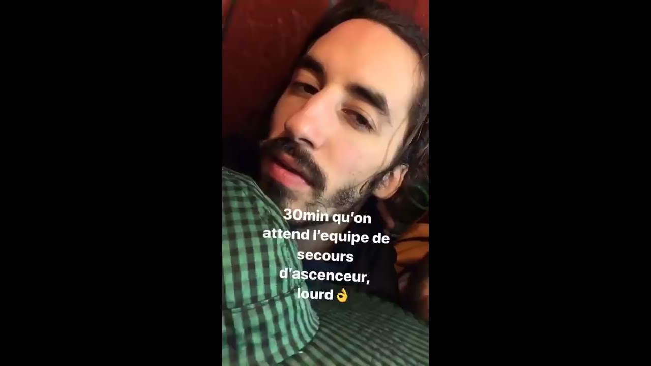 [EXCLU] Antoine Lomepal reste coincé dans un ascenseur story instagram record