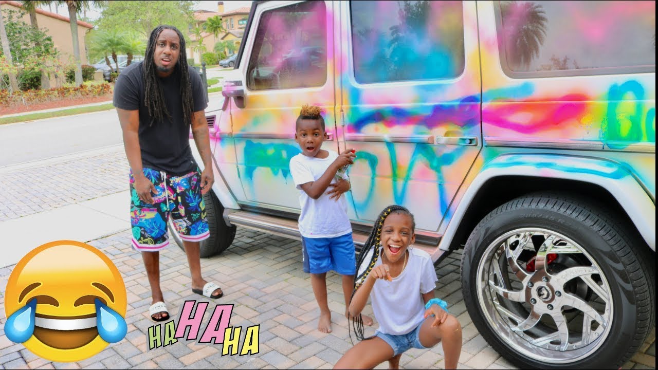 WE SPRAY PAINTED DON'S G WAGON (PRANK) HE WENT CRAZY