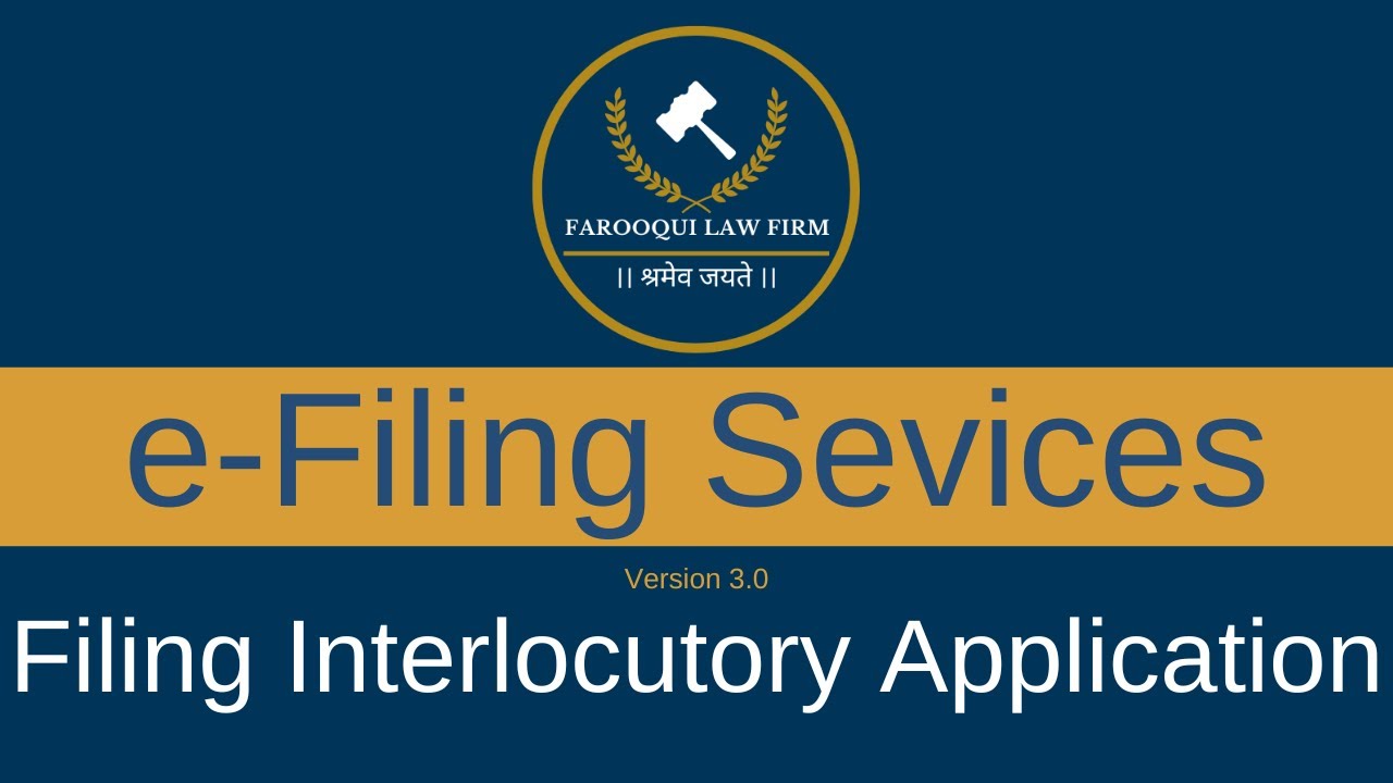 Filing Interlocutory Application | Mastering eFiling Services | Hindi - Urdu