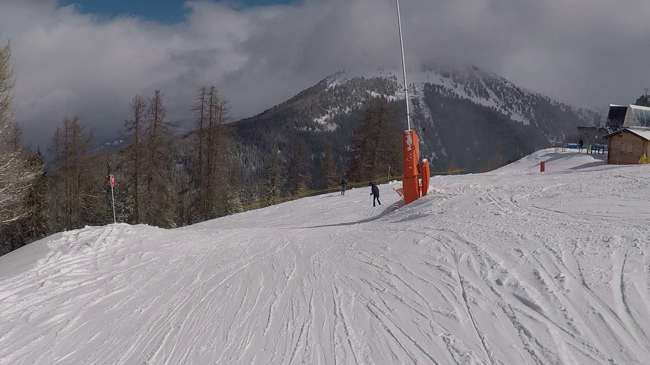 La Plagne 2019. From Plagne Aime 2000 to Adrets chairlift.