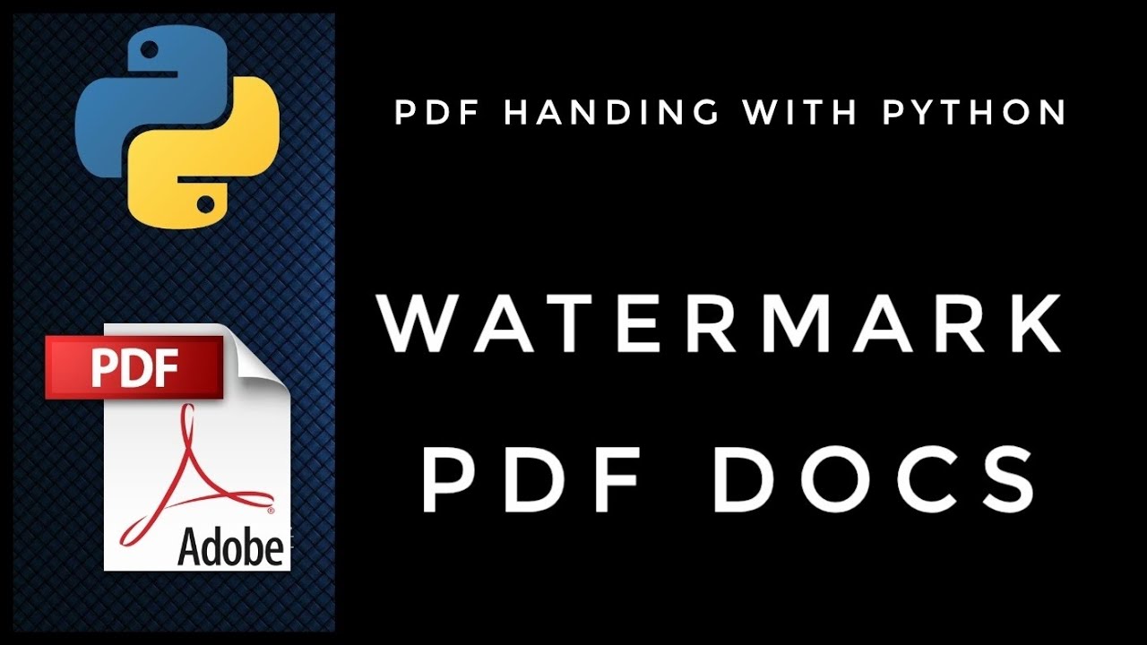 Add watermark to pdf files | pdf handling with python | #pyGuru