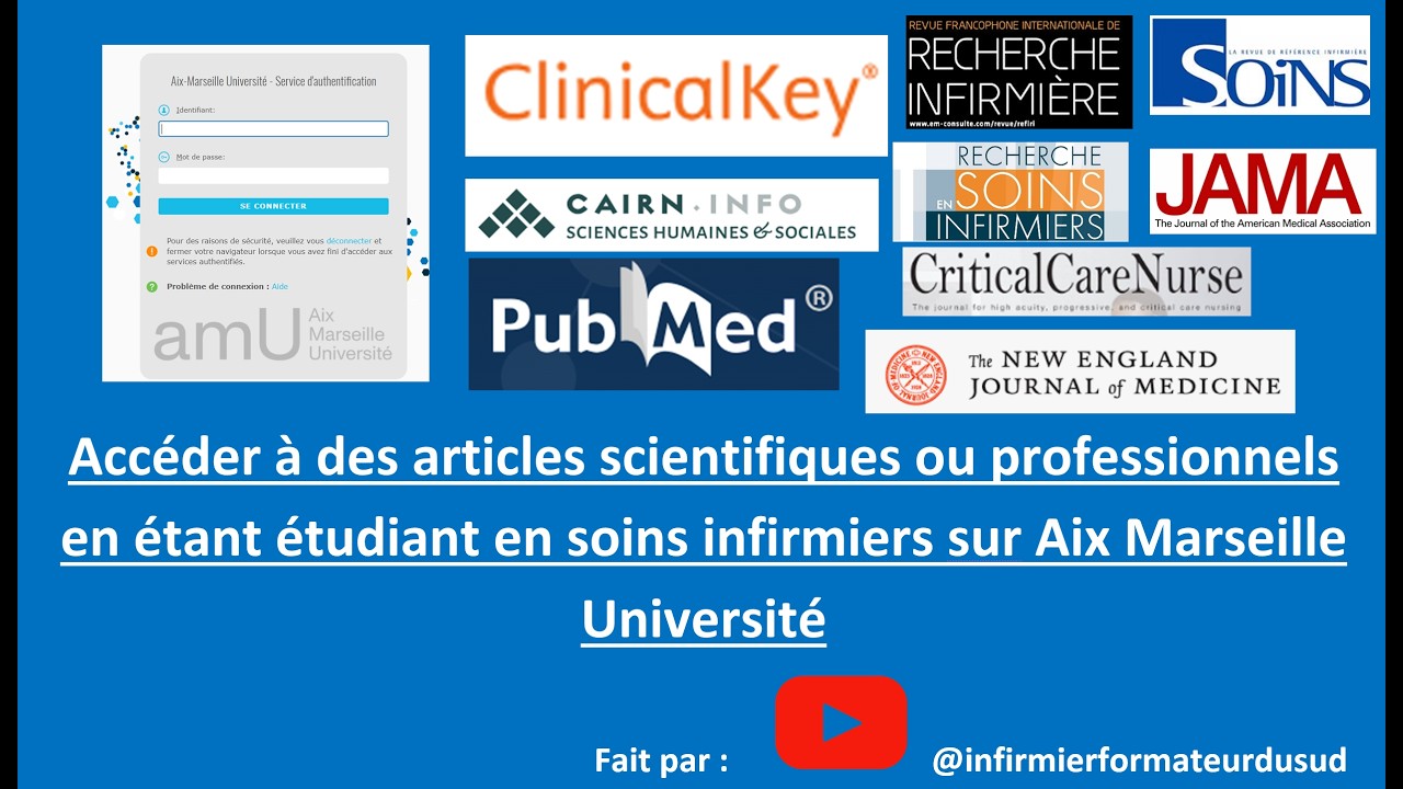 Accéder à des articles scientifiques ou professionnels en étant étudiant infirmier sur AMU